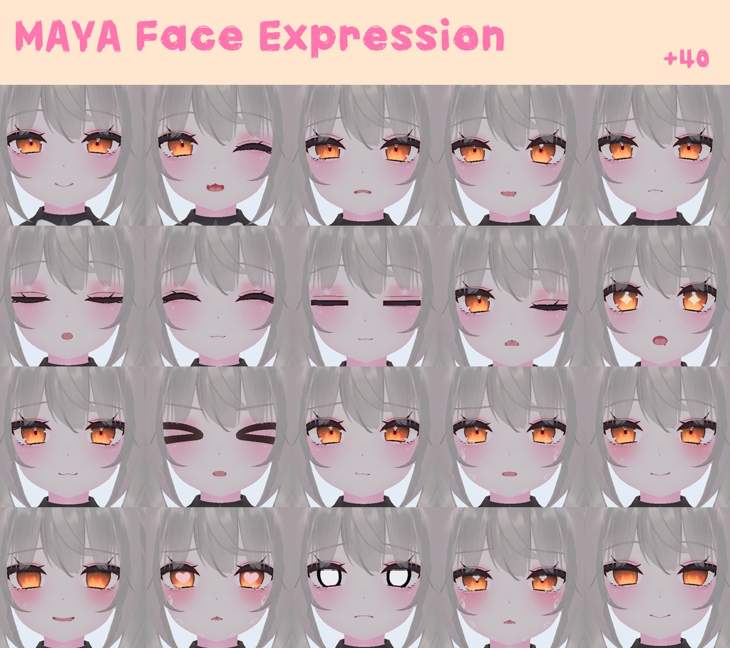 [舞夜]MAYA Face Expression Package image