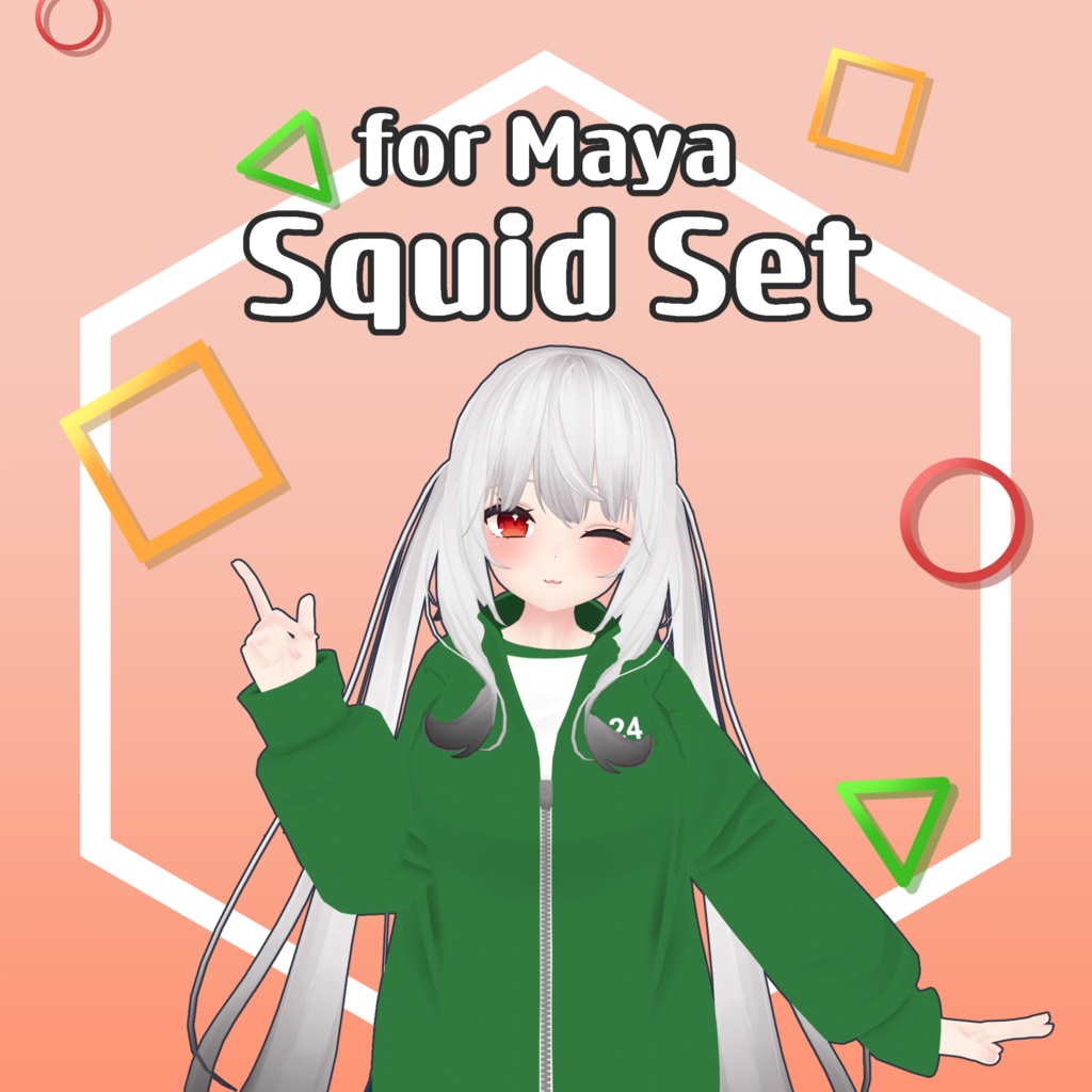 [舞夜] FBX for Maya / SquidGame Unifrom ( female) image