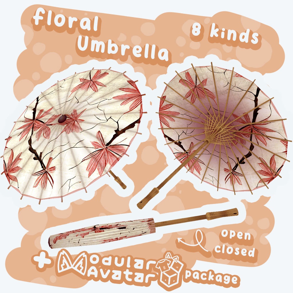 Floral Umbrellas - 8 kinds - フラワーパラソル8種 image