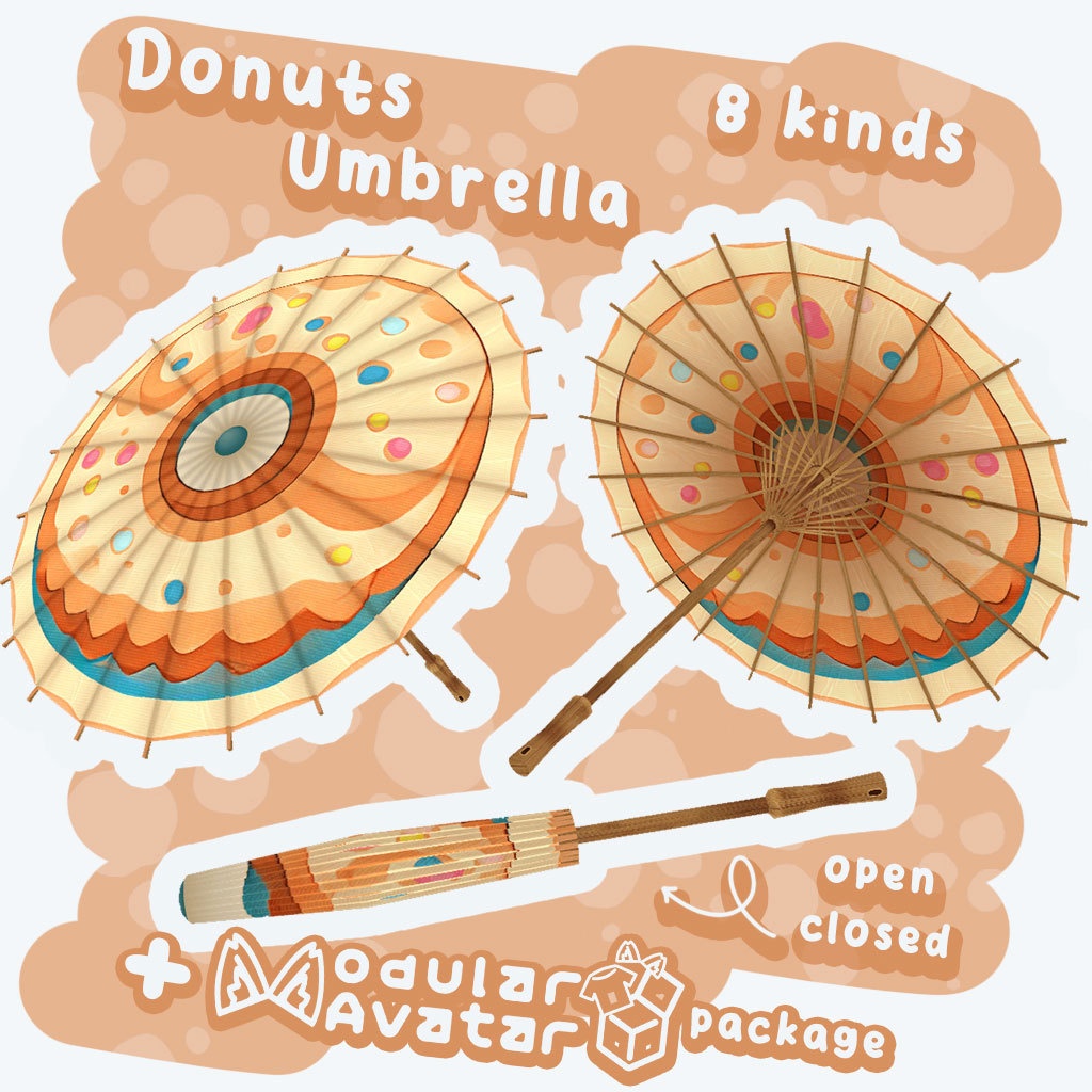 Donuts Umbrellas - 8 kinds - ドーナツ柄パラソル 8種 image