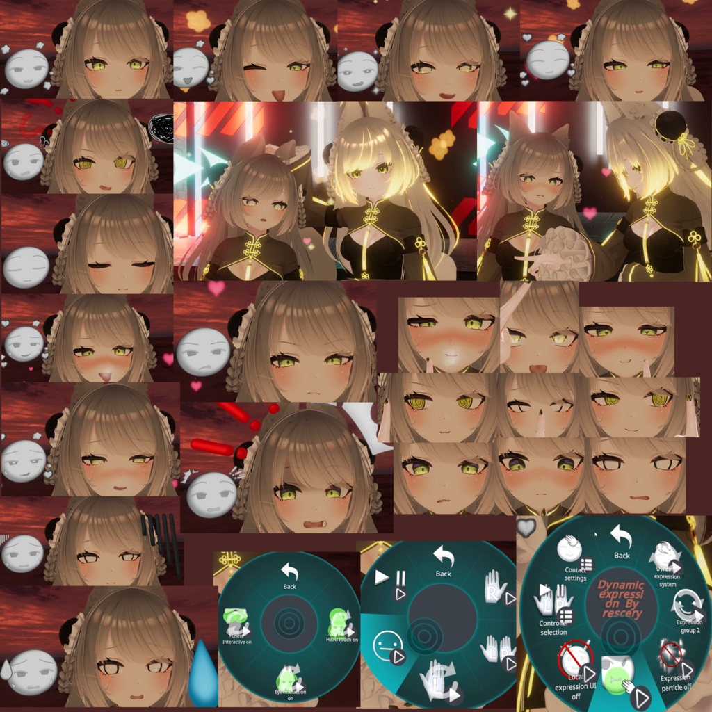【リーファ（Leefa）】Leefa dynamic expression Ver.2.02 /VRC Contact /Leefaの動的表情システム  /Dynamic expression system image