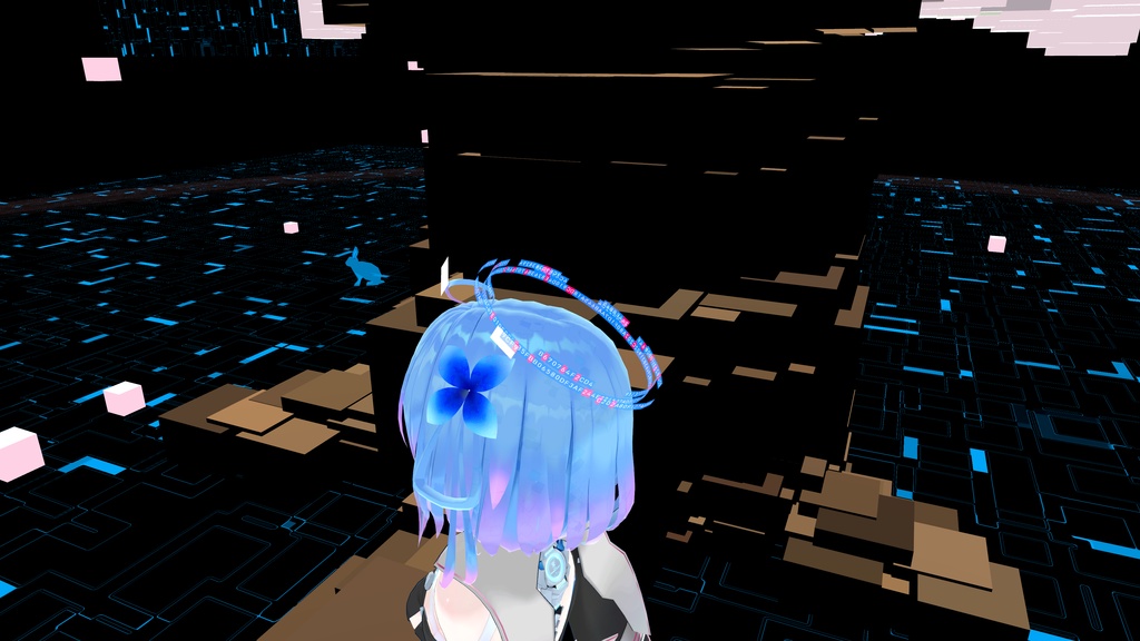 SR_Ring（16進数が表示されるサイバー調な天使の輪、色変更可能） image