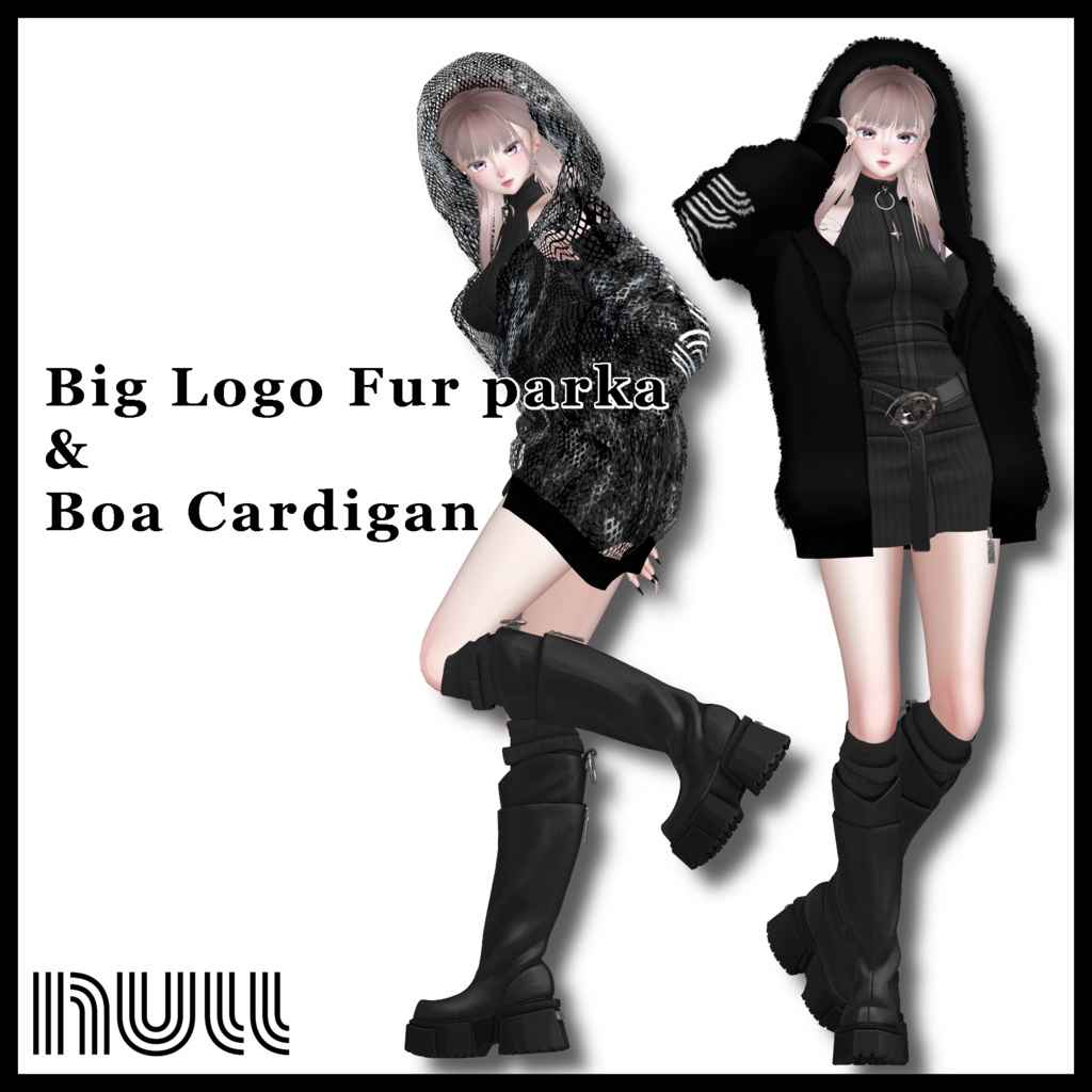 Big Logo Fur parka & Boa Cardigan image