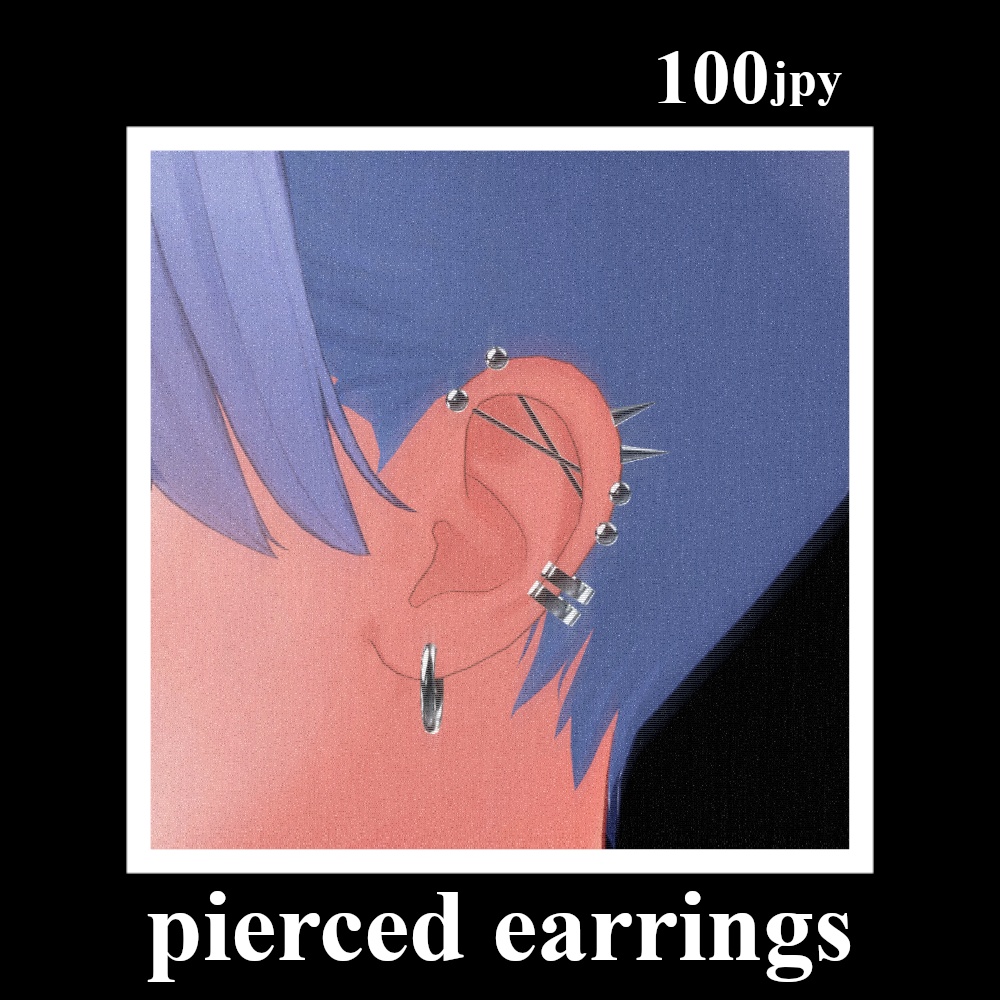 【VRChat向け】pierced earrings image