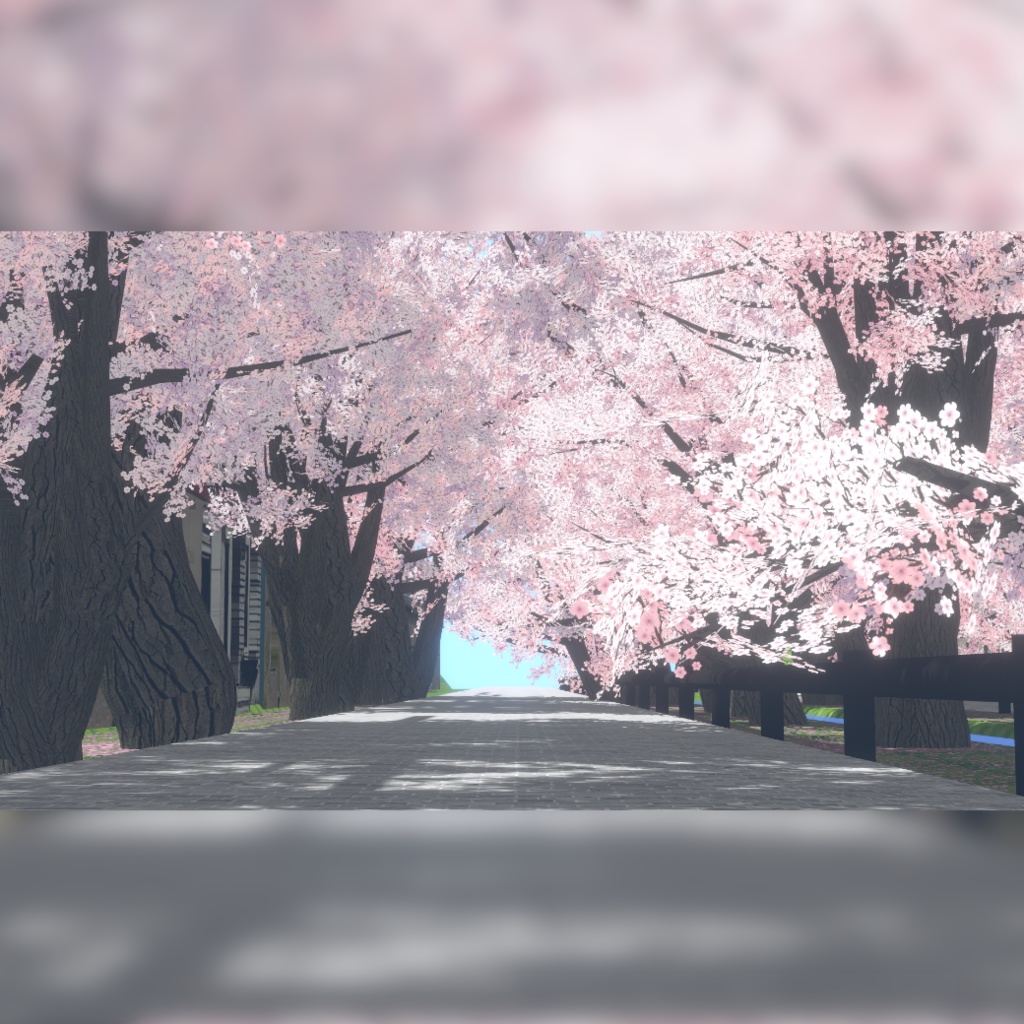 VRChat向けワールド『桜並木セット』 image