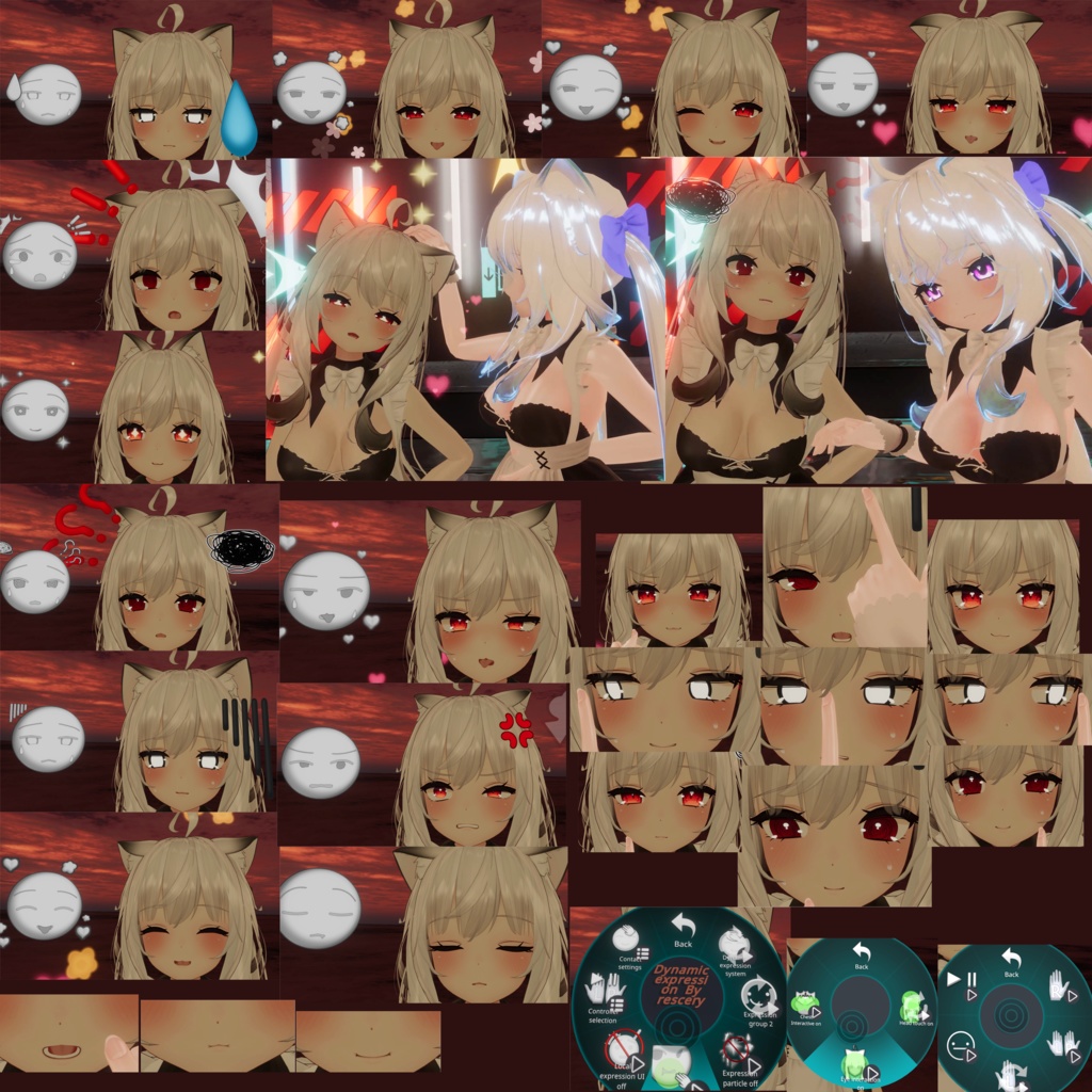 【舞夜（Maya）用】Maya dynamic expression Ver.2.01 /VRC Contact /Mayaの動的表情システム  /Dynamic expression system image