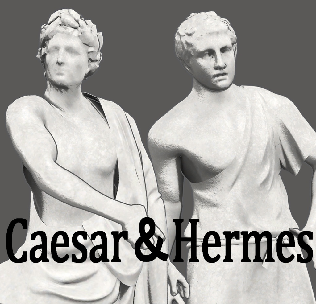 【無料】カエサル＆ヘルメス【3Dモデル】 image
