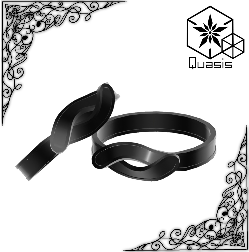 【無料DL3Dモデル】クアシス製の指輪 Quasi's ring (VRChat用3Dモデル) image