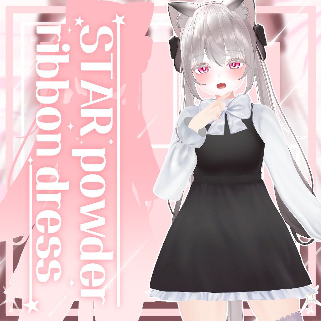 [Maya] star powder ribbon dress image