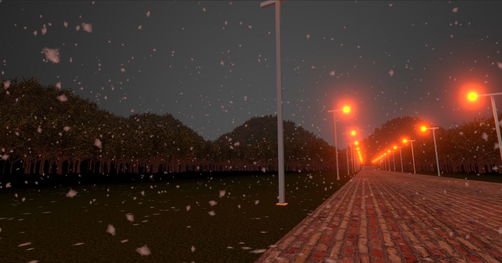 リアル志向な雪のパーティクル【VRChatワールド用】 image