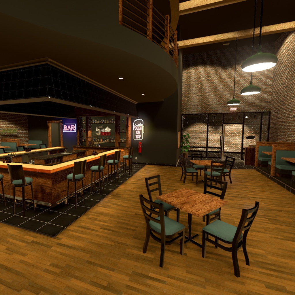 5th Street Bar, Large Multi Story Bar for VRChat image