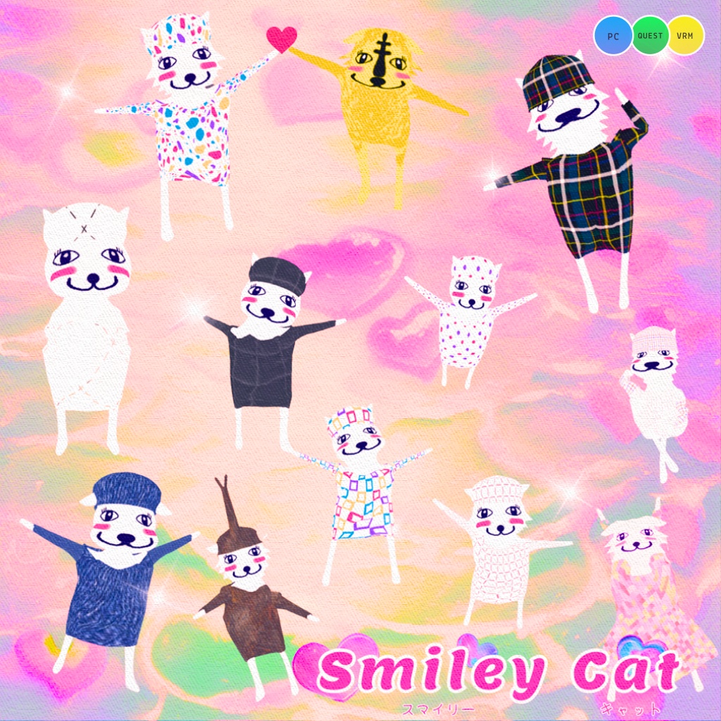 ✨ Smiley Cat スマイリーキャット  オリジナル3Dモデル image