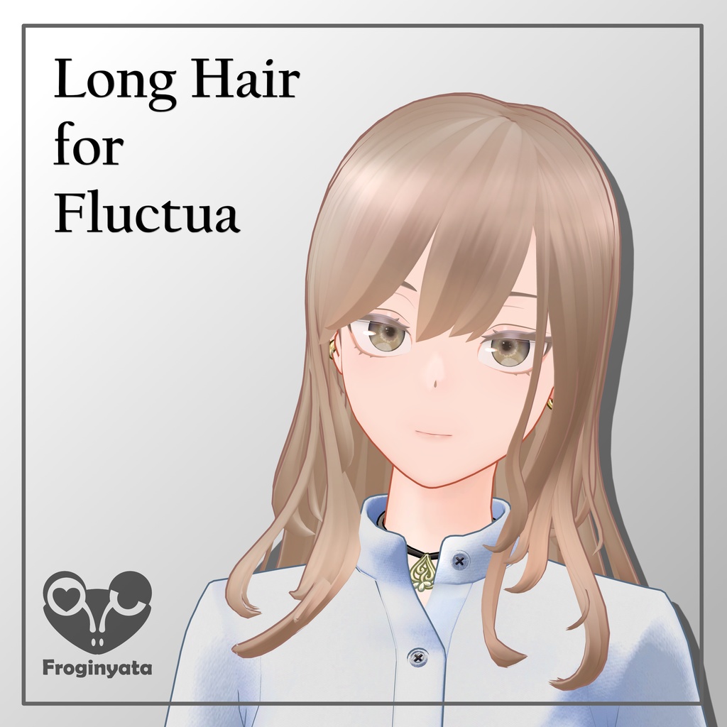 Fluctua専用髪型3Dモデル「Fluctua - Long Hair」 image
