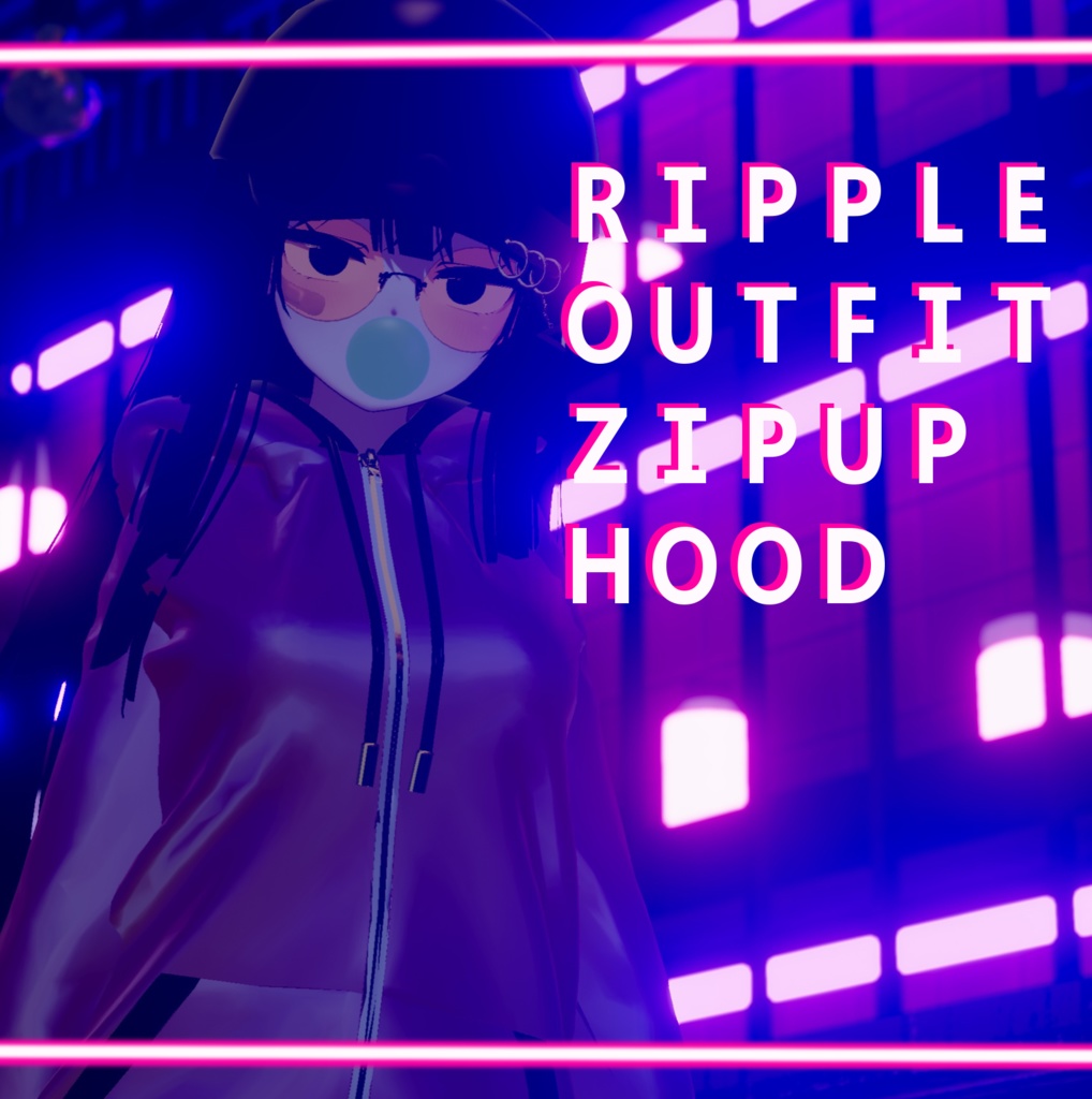 桔梗(kikyo)専用ripple outfit / zip up hood image