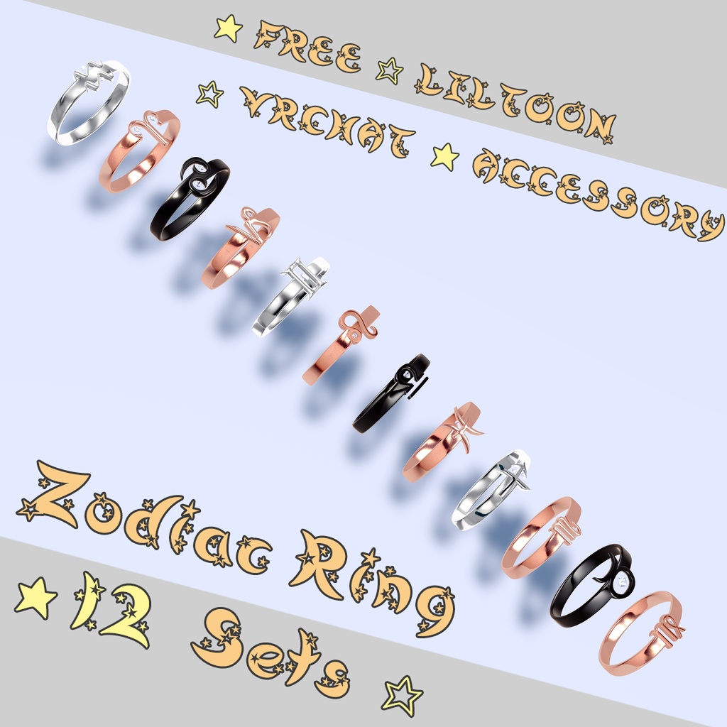 【Free_無料】 Zodiac Ring_SET image