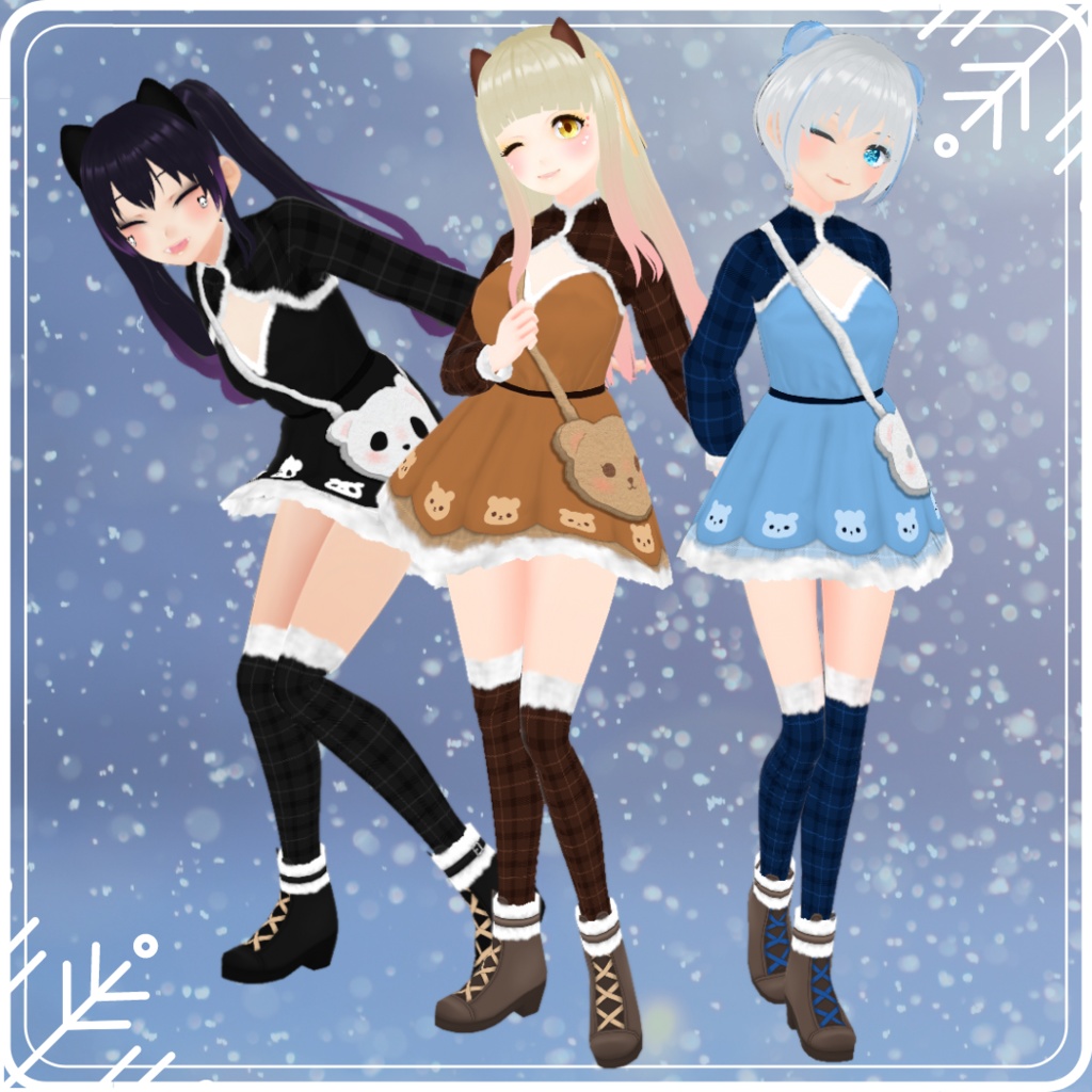 【VRoid】 Winter Animals Outfit - Christmas/Winter 2022! image