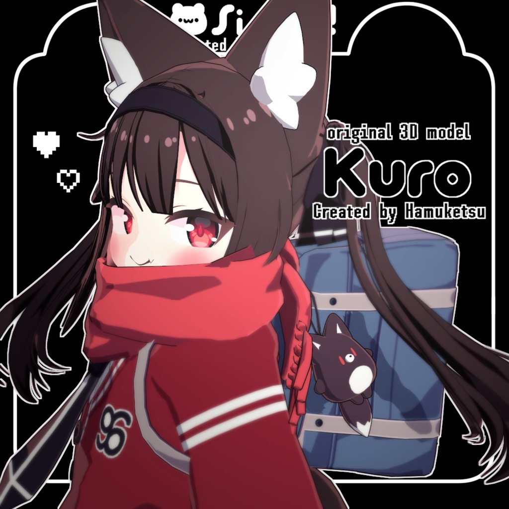 オリジナル３Dモデル「Kuro -クロ-」 image