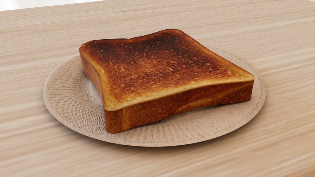 【無料】トーストと紙皿 image
