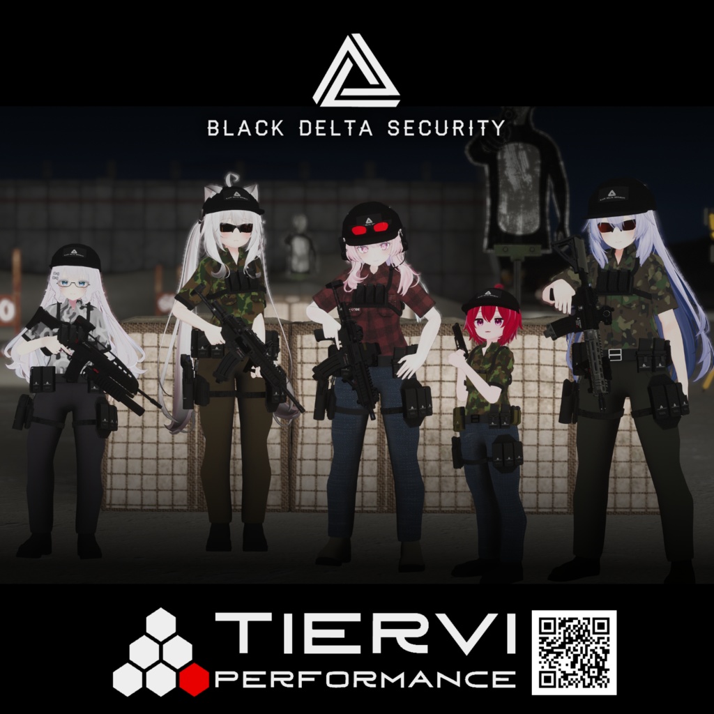 【VRChat向け】複数アバター対応 民間軍事企業 BLACK DELTA SECURITY image