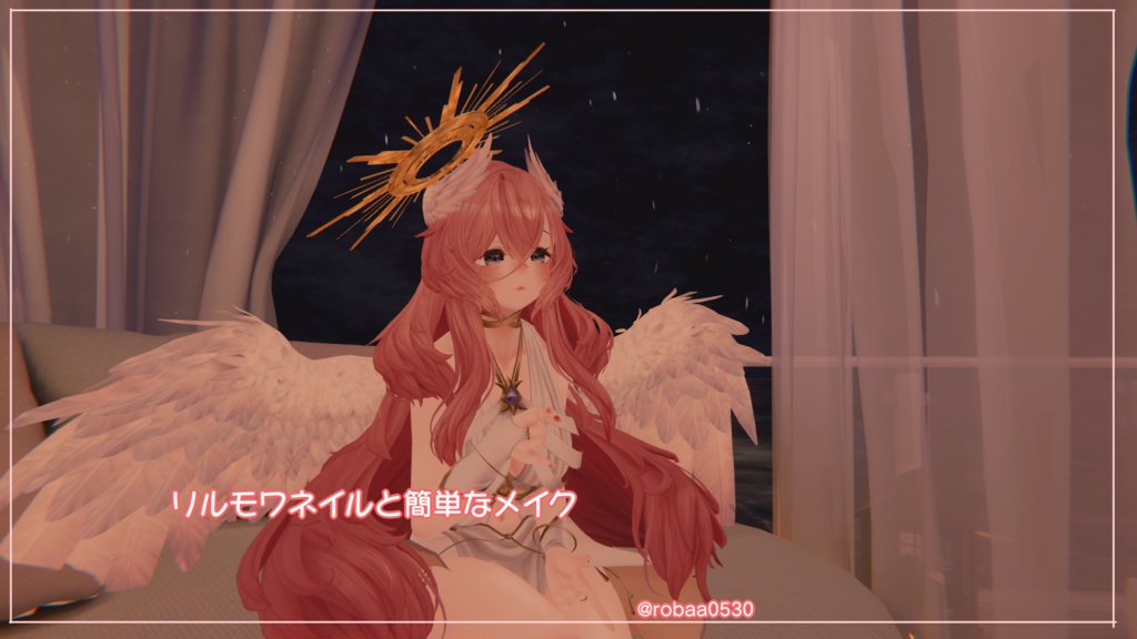 【VRChat 】-リルモワLiloumois用-ネイルと簡単なメイク　nail and makeup image