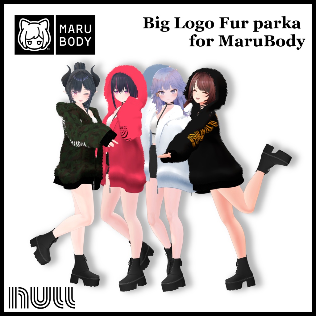Big Logo Fur parka for MaruBody image