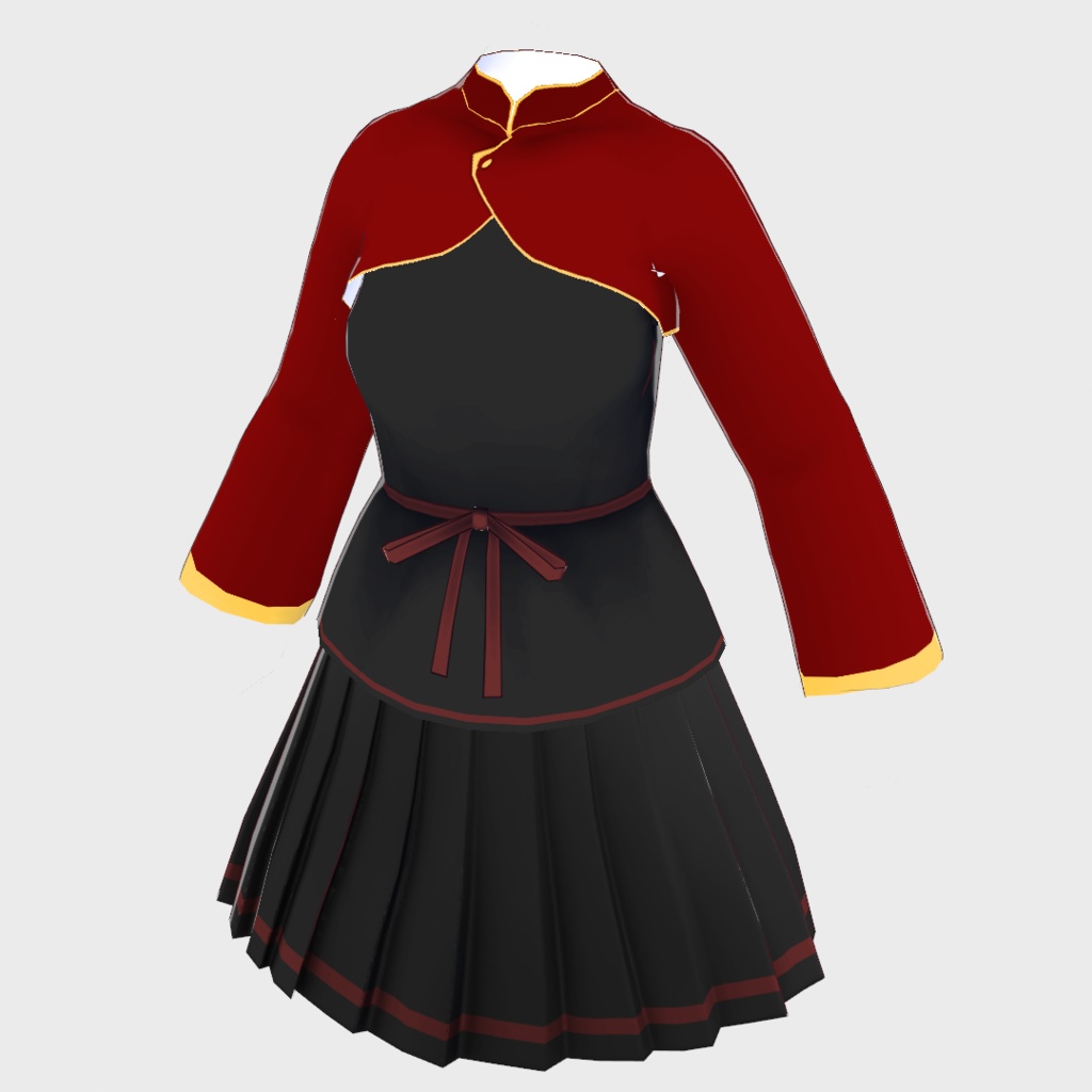 赤ー黒な衣装【VRoid用衣装】 image