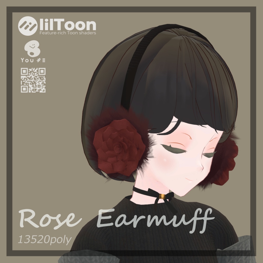 RoseEarMuff［VRChat想定］ image