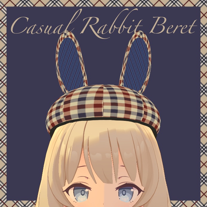 【ちまこぞく&Rusk & Eve対応】Casual Rabbit Beret / ゆれる！うさ耳ベレー帽子 image