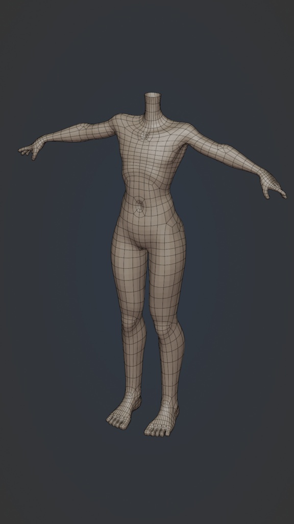 【３Dモデル】ただの素体【無料】 image