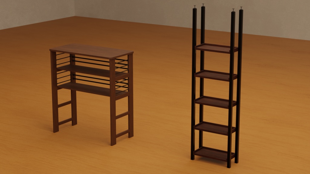 【Free】棚セット【3Dモデル】 image