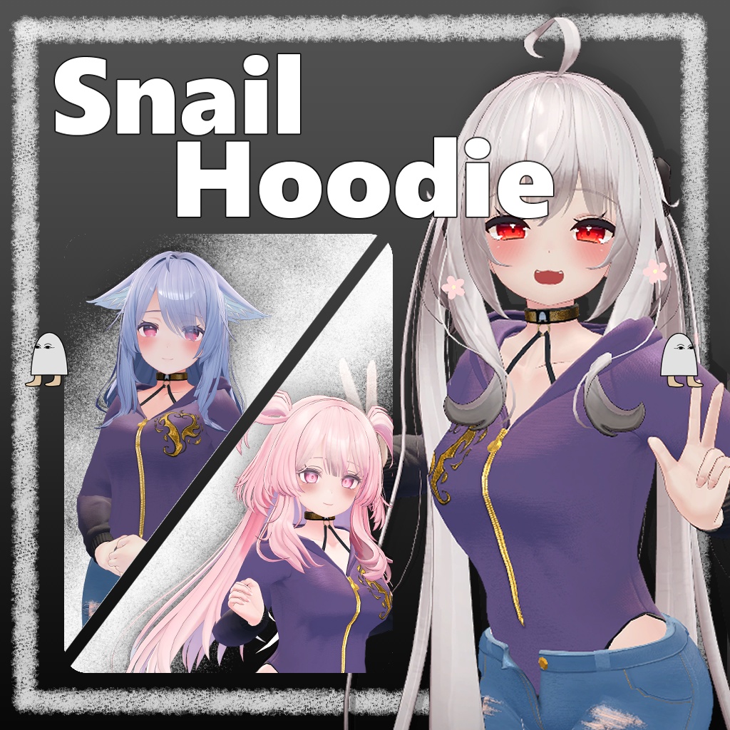【KIKYO/MAYA/SELESTIA】 Comfy Snail Wear clothes for VRC image