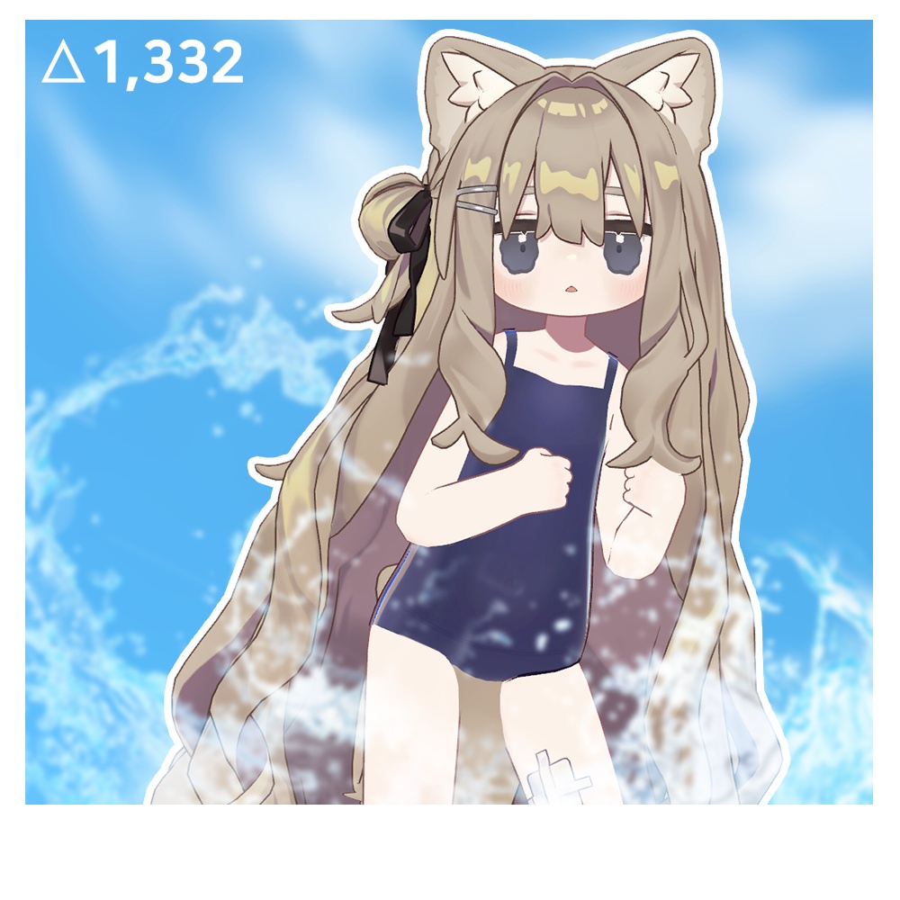 [Mame Friends Exclusive] School Swimsuit image