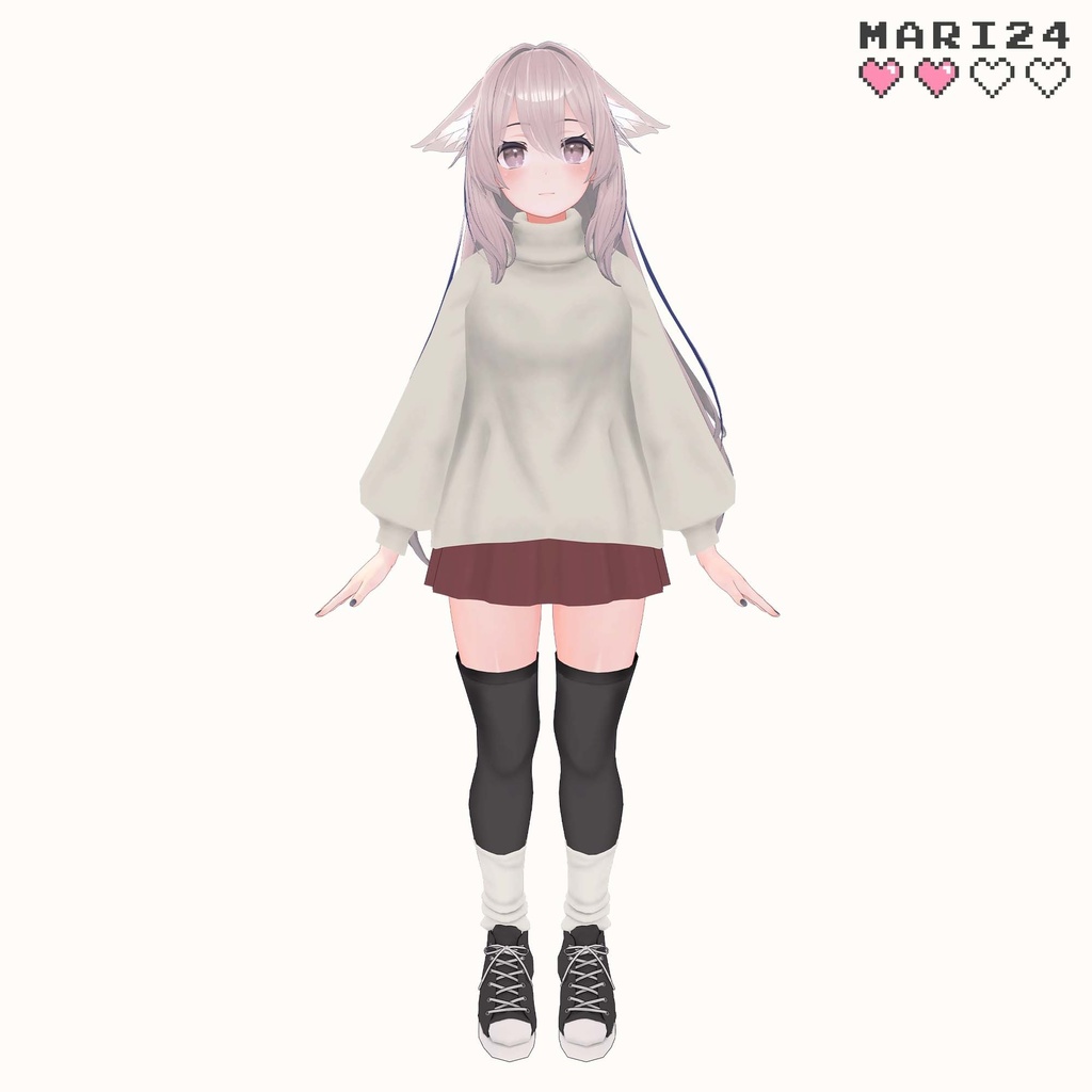 ゆるセーターとルーズソックス【桔梗用】 image
