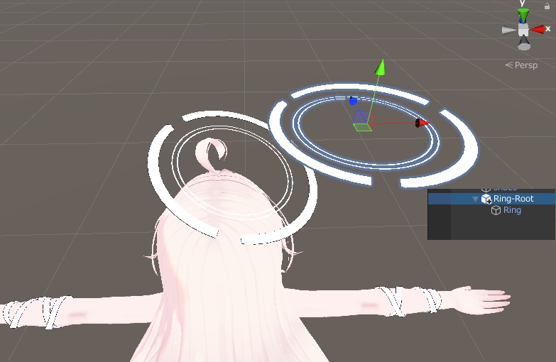 ソラハちゃんの天使の輪を独立させたGameObject image