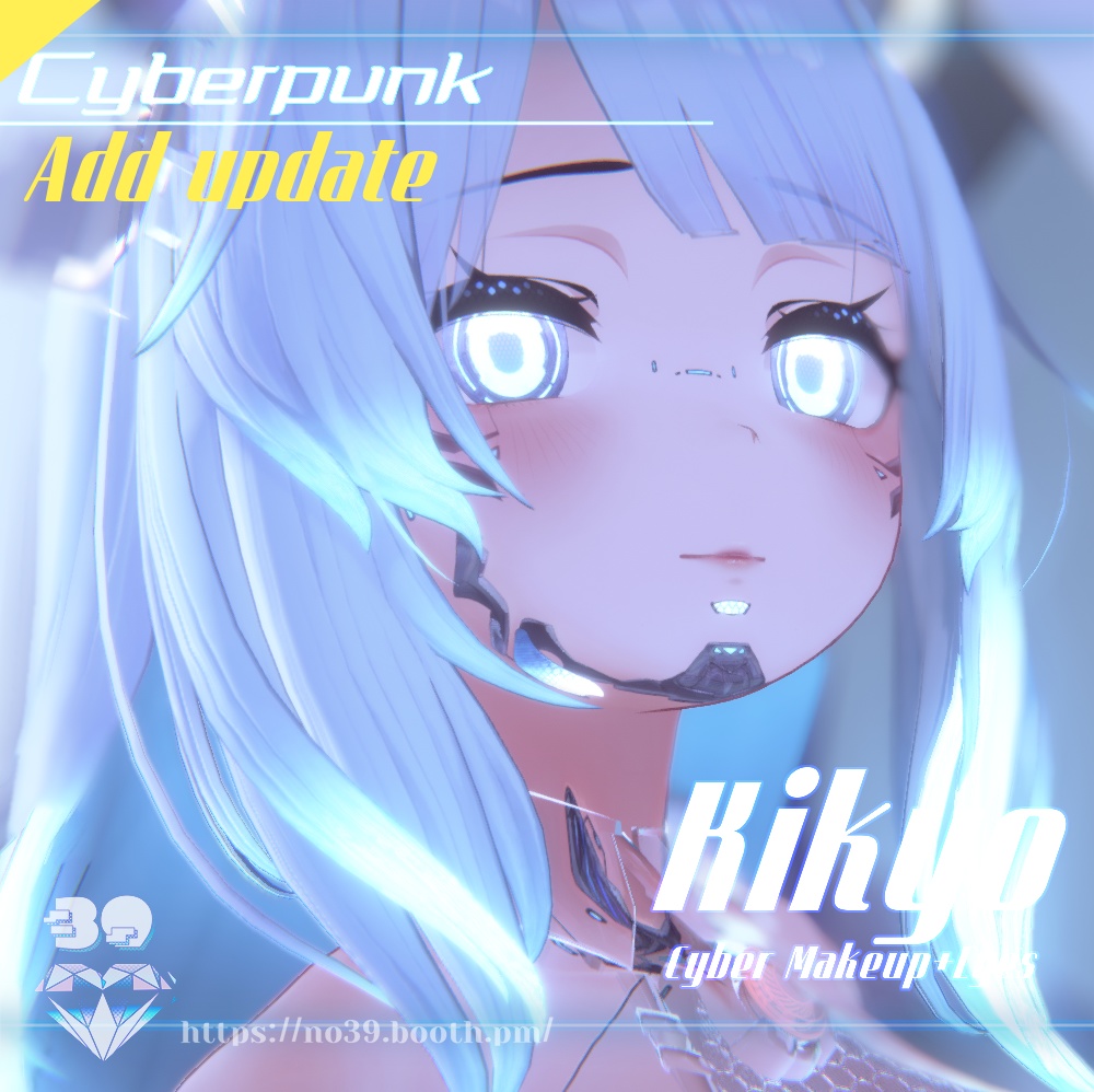 【Kikyo専用】Cyberpunk-Eyes+Makeup+Cyber Mask Tex[HD-PSD]♥ image