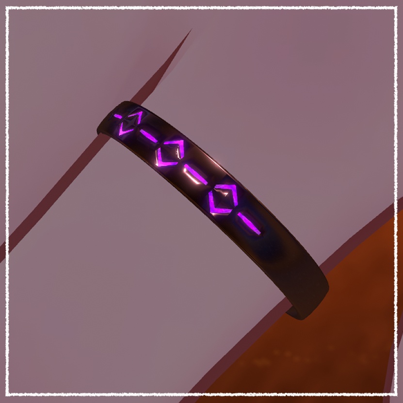 アメシストのリング【VRChat想定・3Dアクセサリ】 image