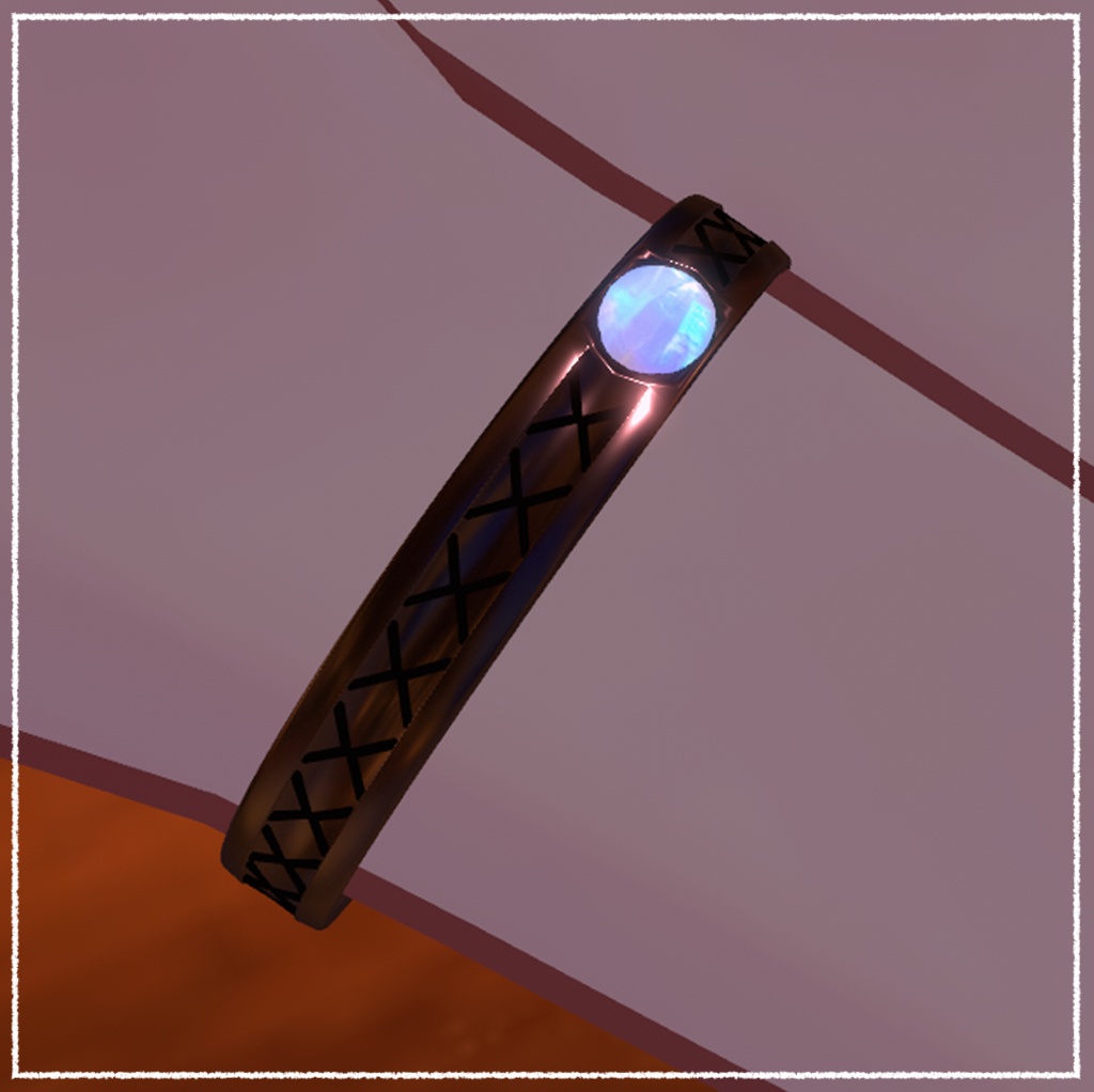 ムーンストーンのリング【VRChat想定・3Dアクセサリ】 image
