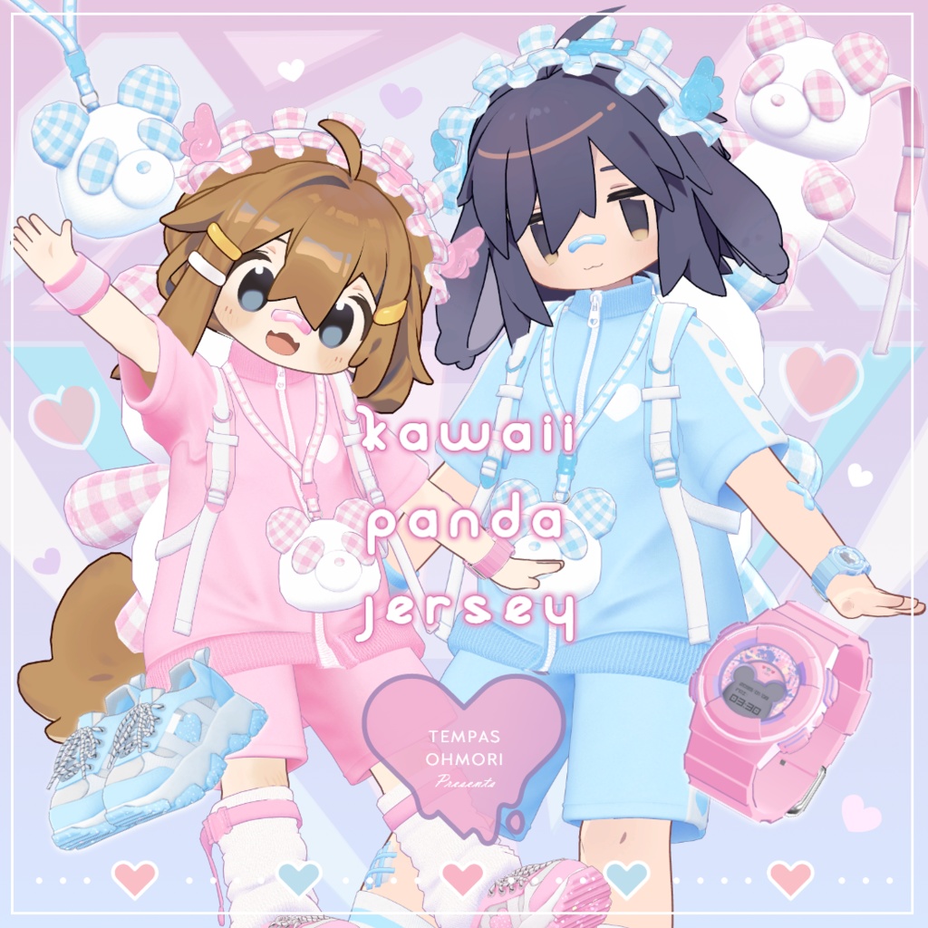 ♡ Kawaii Panda Jersey for MAMEHINATA & USASAKI ♡ image