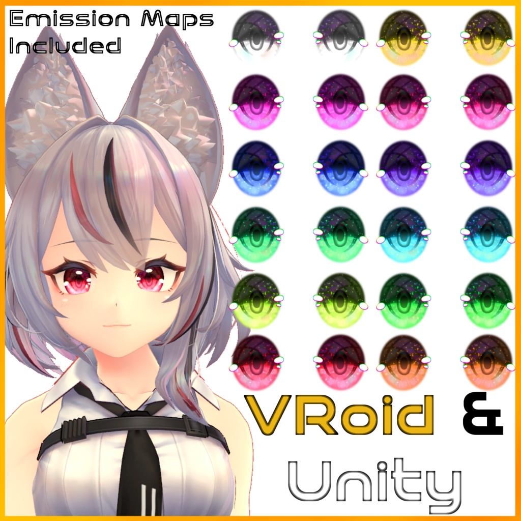 ?Unity  Vroid? Starry Detailed Eye Set [ Settings ] image