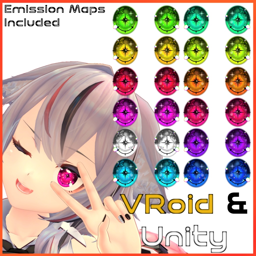 ?Unity  Vroid? Snowy Detailed Eye Set [ Settings ] image