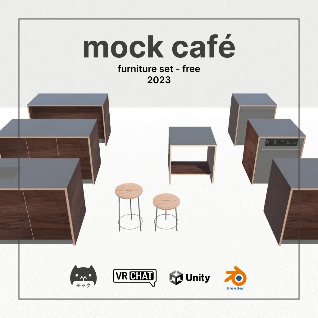 mock cafe furniture - free image