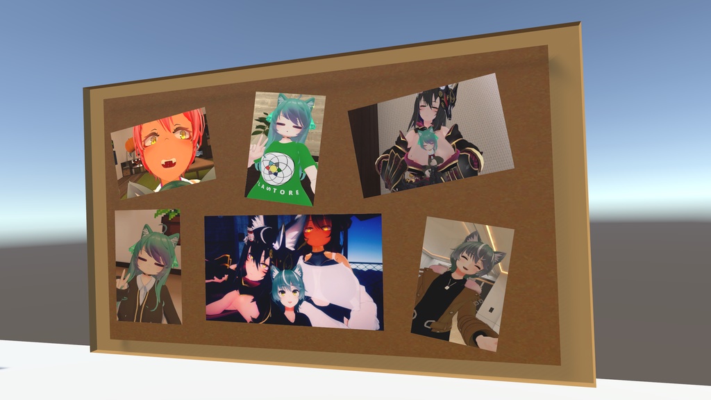 【VRChat想定】すぐ使える！写真が飾れるコルクボード【ワールドアセット】 image