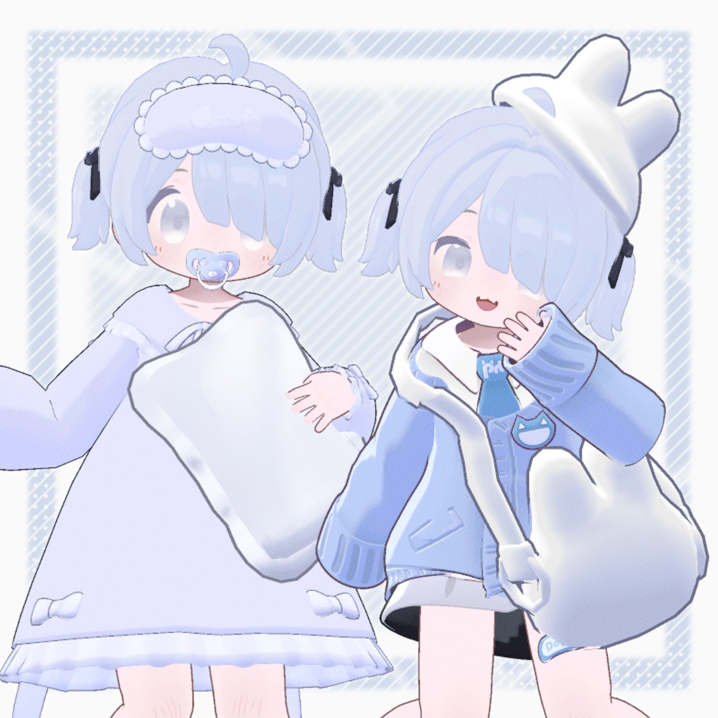 【Free】まくらとセットぷるらびっと image