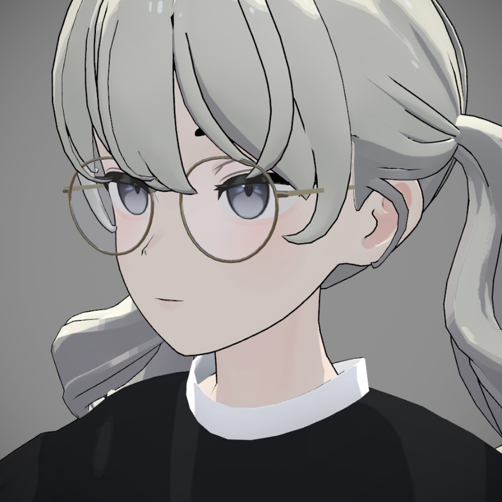  【Grus対応】ボストンメガネ【3Dモデル】 image