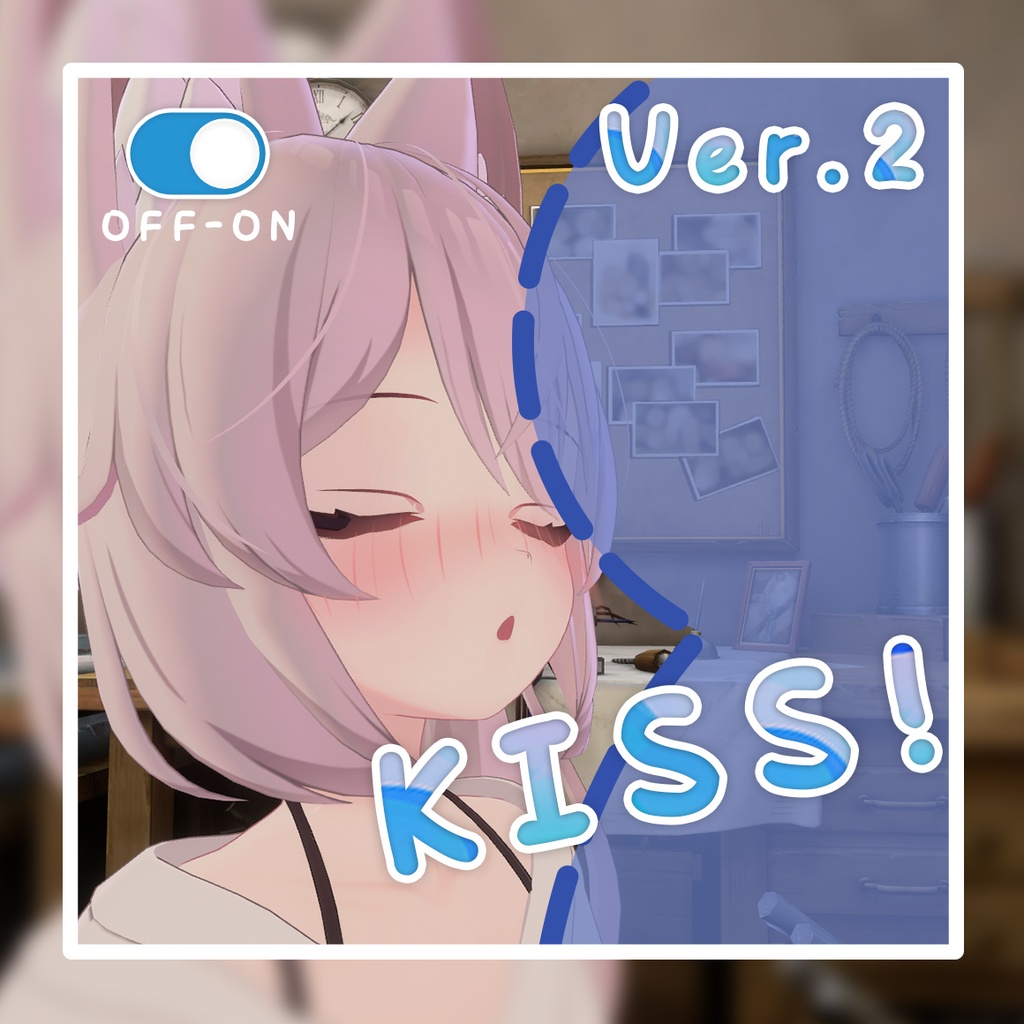 VRChat Kiss Like ver.2 Close-up Animation [Sophina/Kikyo/Karin/Rusk/Anon] image