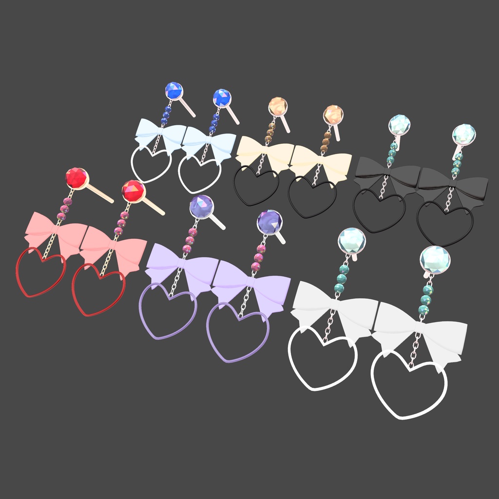 HeartRibbon_Earring(Free) image