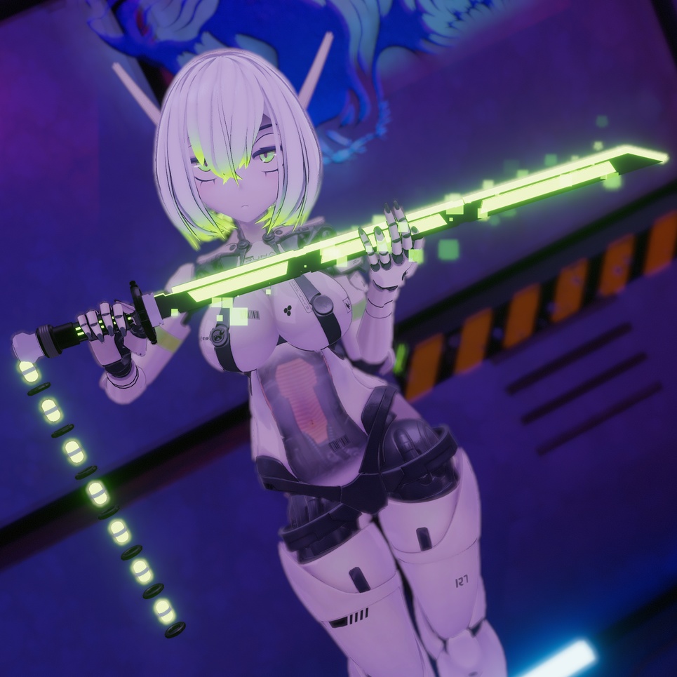 Cyber Sword for Runa/Luna | (Torinyan/Nradiowave) | VRChat image