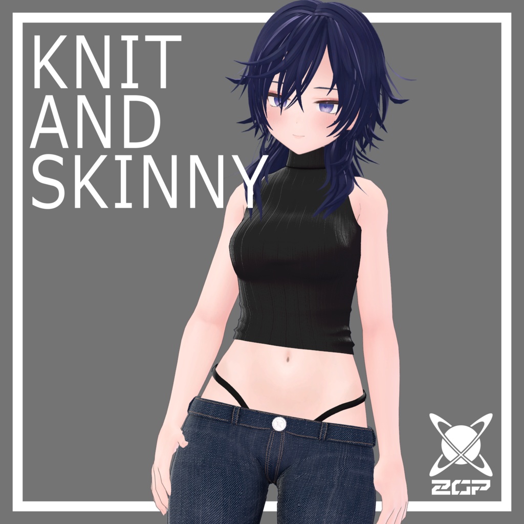 [Curvy-friendly] Simple sleeveless knit & skinny jeans image