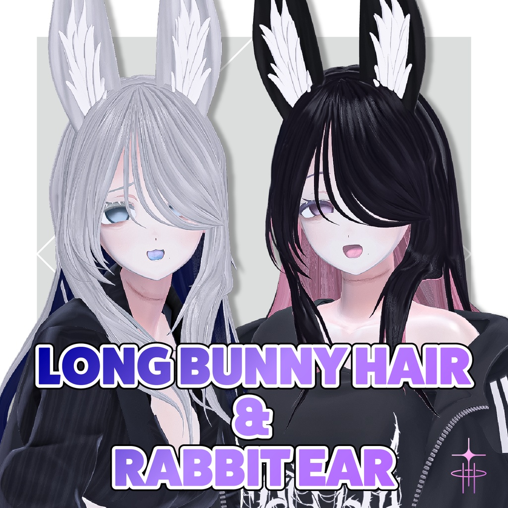 【VRC Hair】Long Bunny Hair & Rabbit Ear image