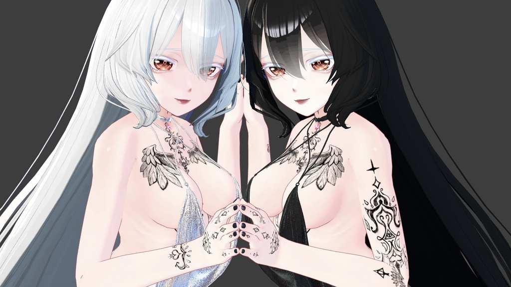 【女性アバター用】双子ポーズ image